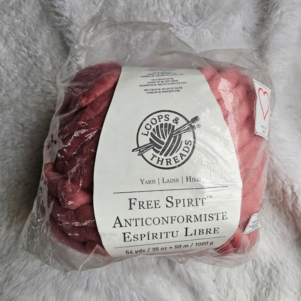 NIB Loops and Threads Free Spirit Yarn | Dusty Rose